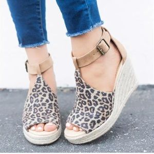 Leopard Espadrille Wedges